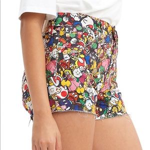 Levi’s x Super Mario 501 High Rise Jean Shorts
